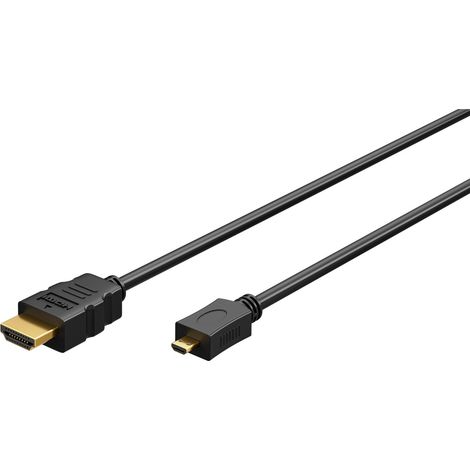 Goobay 53784 cable HDMI 1,5 m HDMI tipo A (Estándar) HDMI tipo D (Micro) Negro
