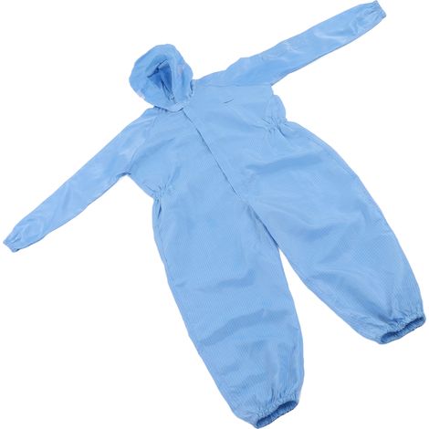 Combinaison Anti-Poussière Universelle avec Capuche, Bleue, Taille 3XL, Vêtement de Protection pour Atelier (1/5)