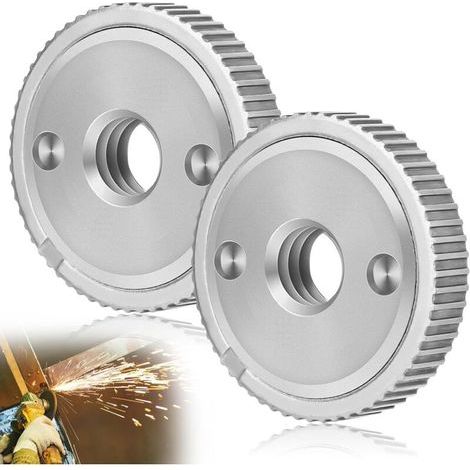 Satz mit 2 Schnellspannmuttern für M14-Winkelschleifer, passend für Flex/Bosch/Hitachi/Makita, Dewalt/Makita Winkelschleifer (1/5)