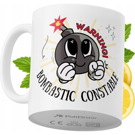 Lustige Kaffeetasse mit witzigem Textdesign für Polizisten – ideal für Geburtstage, Namenstage, Feiertage und besondere Anlässe. Hochwertige Tasse für Zuhause, Büro und Arbeit. Farbe: Weiß, 330 ml.