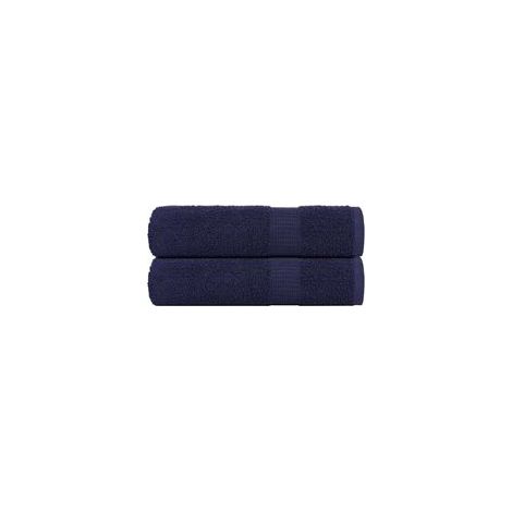 Asciugamani da bagno FROGN, set da 2, blu navy, 70 x 140 cm, 360 g/m² - Crezuo (1/4)