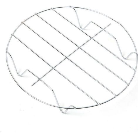 Grille ronde en acier inoxydable 23 cm Support universel pour micro ondes, four, barbecue et réfrigérateur Accessoire de cuisson multifonction (1/5)