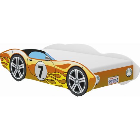 Letto per bambini Car CORVETTA 140x70 GIALLO (1/2)