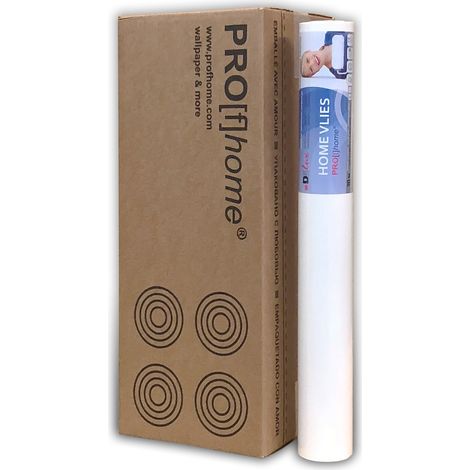 Revêtement à peindre blanc sans structure 120g Profhome HomeVlies 399-120 intissé lisse Papier peint intissé blanc 4 rouleaux 21 m2 (1/5)