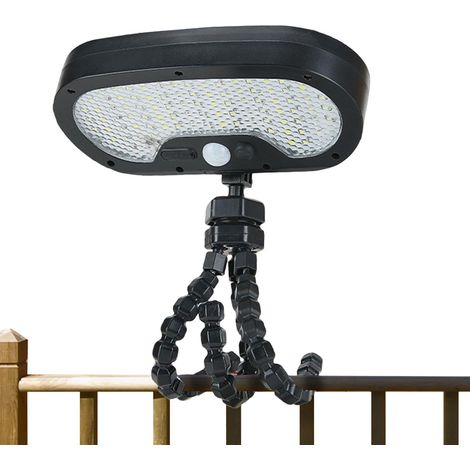 Lampes Solaires à Détection de Mouvement Projecteur Extérieur Étanche,Lumière avec Capteur et Trépied Flexible en Forme de Pieuvre pour Camping Terrasse Balcon Jardin Cour (1/5)