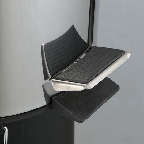 Poubelle en acier inoxydable silencieuse avec poignée ergonomique et repose-pieds antidérapant, 5 L, idéale pour la cuisine, la chambre ou le salon.
