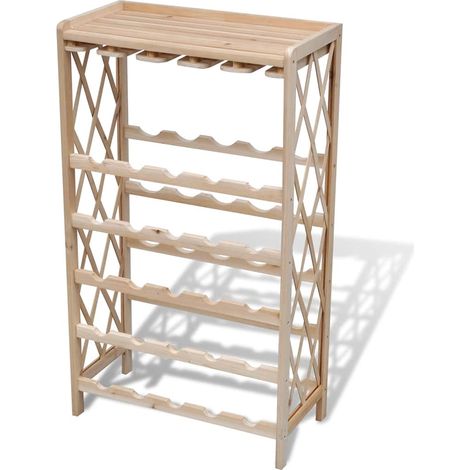 Maison Exclusive - Weinregal für 25 Flaschen Massivholz Tanne (1/4)