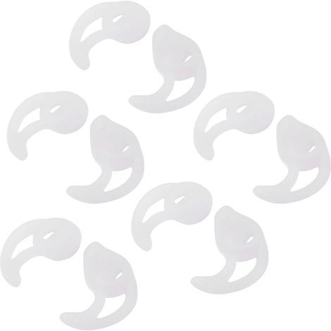 5 paires d'embouts auriculaires en silicone blanc, souples et confortables, pour écouteurs de talkie-walkie. (1/5)