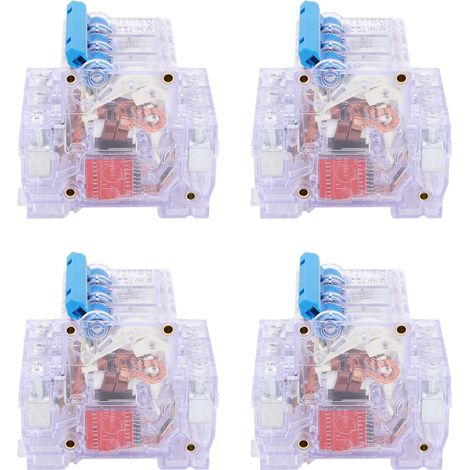 4Pcs Disjoncteur Miniature 3P 6‑63A DZ47‑63 Transparent pour Protection Surcharge Domestique (1/5)