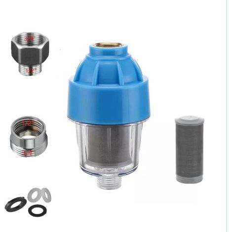 Filtre antisable rouille cailloux charge lave linge lave vaisselle eau pompe adaptateurs 3/4" 1/2 robinet puits sédiments impuretés pompes cartouches 40 microns universel préfiltre