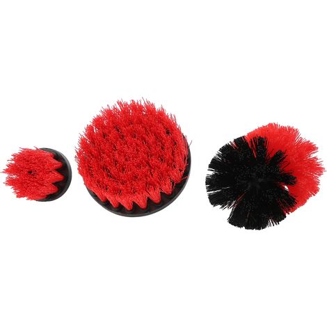 Bohrmaschinenbürstenaufsatz, Power-Scrubber-Set, universelles industrielles Reinigungswerkzeug, rot (1/5)
