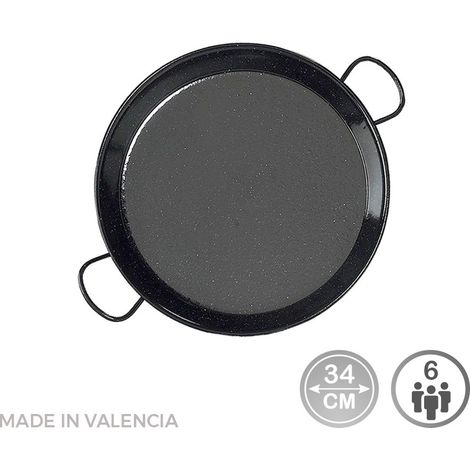 Poêle À Paella Traditionnelle En Acier Émaillé Ø34cm (6 Personnes). Vaello (1/2)