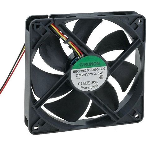 Ventilatore 24Vdc 120x120x25mm 3Ball wire 2W