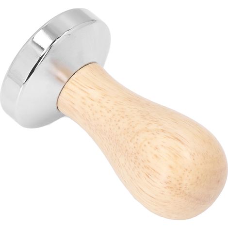 Tasseur à Café 51mm en Acier Inoxydable, Fond Plat et Manche en Bois Détachable (1/5)
