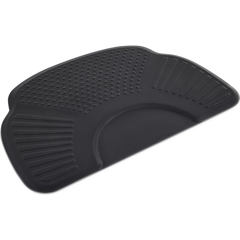 BarberPub Anti-Ermüdungsmatte für Friseure, Ergonomische Bodenmatte Friseurmatte für Barbershop Salon, Friseurbedarf 102X152 CM Halbkreis 2,5 CM dicke, M123 (Schwarz) (1/5)