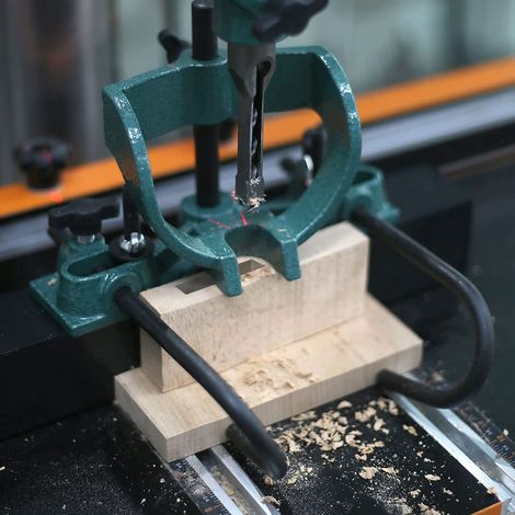 Outil à trous carrés pour le travail du bois, machine à tenonner les tenons carrés, équipement pour tenons carrés, machine à tenonner, perceuse d'établi convertie en machine à tenonner, machine à teno (1/5)