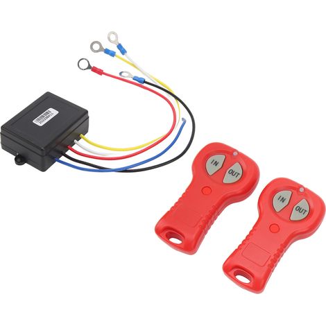 Télécommande Sans Fil pour Treuil 12V 24V, Kit de Commande à Distance Rapide et Sécurisée pour Camion, Quad, SUV (1/5)