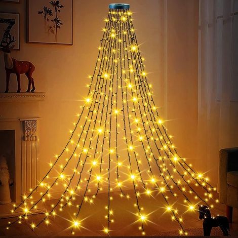 Christmas Tree Lights, 400 LED Christmas Tree Lights, 2m Christmas Decoration, 8 Modes for Christmas Party, Wedding, Birthday (Warm Colors) (1/5)