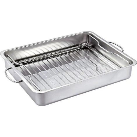 Kuchenprofi teglia da forno in acciaio inox 40x31,5x6,5 cm