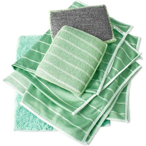 Set of 6 bamboo microfiber cloths for windows, mirrors, tiles, car bodies, glass cleaning and bathrooms (1/5)