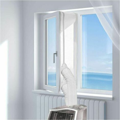 Fensterdichtungsset für Klimaanlagen, Fensterdichtungstuch für Klimaanlagen, für alle tragbaren Klimaanlagen und Wäschetrockner, einfache Installation (400 cm) STOL (1/4)