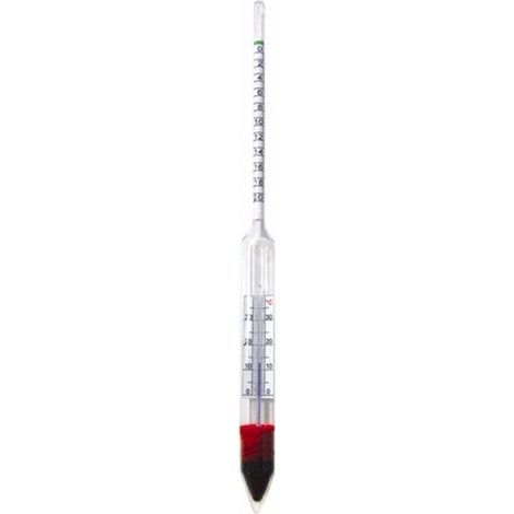 Bierwürzespindel BREWFERM (10-20 Plato) mit Thermometer - Präzise Dichtemessung für Bier & Würze