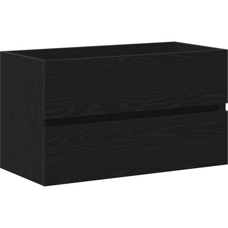Maison Exclusive - Meuble de Lavabo de Salle de Bain Chêne noir 80 x 38,5 x 45 cm