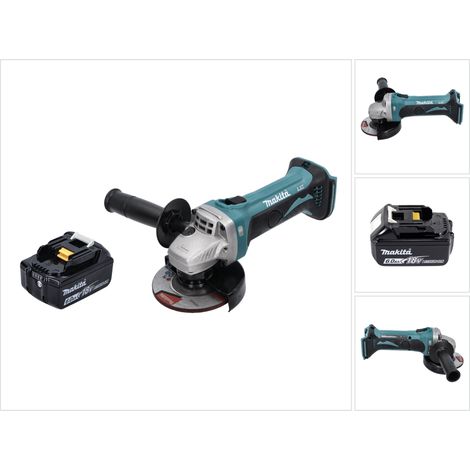 Makita DGA 452 G1 Akku Winkelschleifer 18 V 115 mm + 1x Akku 6,0 Ah - ohne Ladegerät