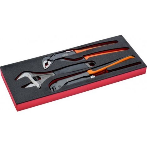 BAHCO - Jeu de clés et de pinces, module mousse 1/3 Fit&Go - 3 pcs