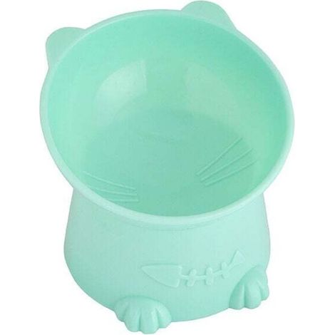 Gamelle pour animaux de compagnie avec base surélevée anti-basculement et inclinable pour protéger la colonne cervicale, gamelle pour chat et chien, eau et nourriture