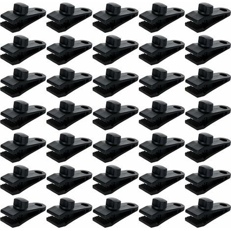 Lot De 30 Clip De Bâche Tente, Pince Pour Bâche De Verrouillage, Pince Pour Bache Pince Pour Auvent Fixation Bache Camping Toile Ombrage Bache De Piscine (1/5)