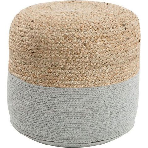 Pouf DALAMA Jute Hellgrau