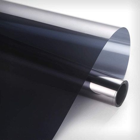One roll of blackout window film, one-way vision, self-adhesive, black, 30 x 200 cm