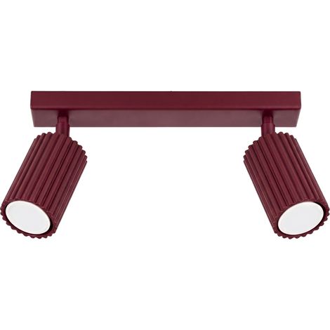 Plafonniers Karbon aluminium bourgogne 1xGU10 30cm Sollux (1/5)