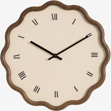 SKLUM Axley MDF-Wanduhr Ø35 cm Braun Karamel