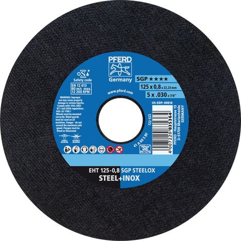 Trennscheibe SGP STEELOX D125x0,8mm ger.INOX Bohr.22,23mm PFERD (1/4)