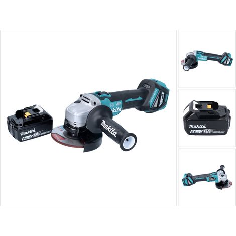 Amoladora angular sin cable Makita DGA 513 T1 18 V 125 mm sin escobillas + 1x batería recargable 5,0 Ah - sin cargador (1/5)