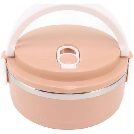 Isolierte Edelstahl-Bentobox in Rosa – mit ergonomischem Griff & Belüftungsloch – ideal für die Schule (1/5)