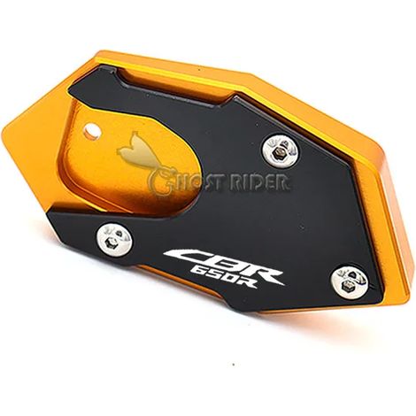 (CBR650R Or) Compatible avec Honda CB 650R CBR 650R CB650R CBR650R 2018-2022 2021 - Béquille latérale CNC - Plaque de support et extension maxpower (1/4)