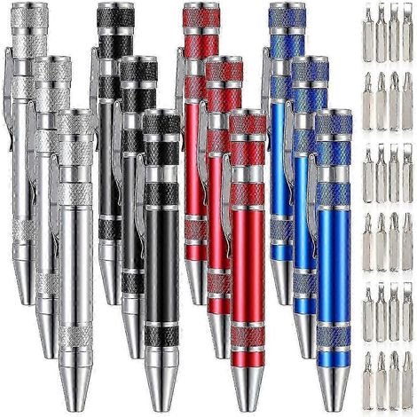 Tournevis magnétique de poche multifonction 8 en 1 - Coffret cadeau de 12 pièces - Outil de précision pratique (1/4)