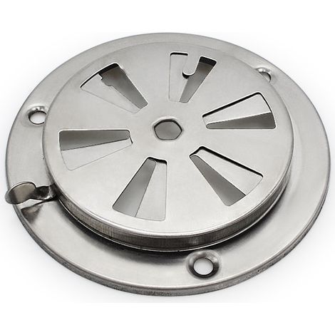 Sollbry – Grille de ventilation ronde 95mm – Acier inoxydable poli – Pour ventilation intérieure, camping-cars, bateaux, garages (1/5)
