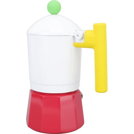Cafetiére Italienne Moka en Aluminium, Percolateur à Café pour Cuisinière, Rouge, pour Maison Bureau Voyage (1/5)