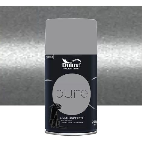 Bombe de Peinture murs & boiseries Dulux Valentine Pure Argent 0,25 L (1/3)