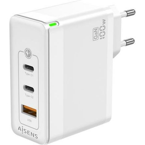 Caricabatterie da Parete Aisens ASCH-100W3P008-W Bianco 100 W (1 Unità)