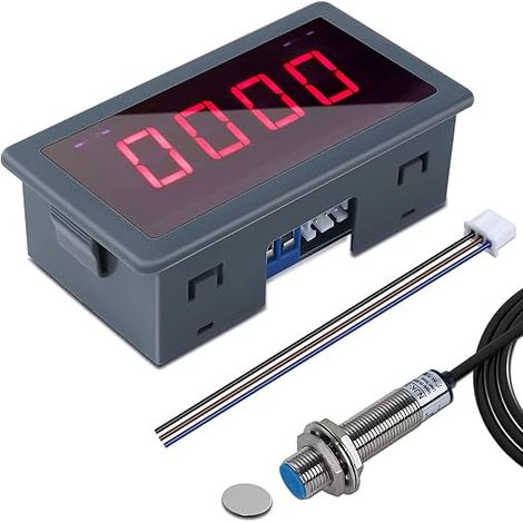 Digital LED Tachometer AC 230V 110V Digital RPM Tachometer for Motor with Sensor Proximity Switch Hall NPN (1/5)