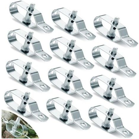 12 Pièces Tendeur Grillage Tendeur Cable Acier Galvanisé Tendeur Fil a Linge 95mm Tendeur Cloture pour Fil de Fer Grillage Cl (1/4)