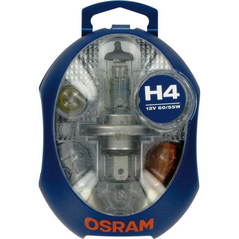12V Kit Lampade di ricambio 12V - 1 pz  - Scatola Plast. - H4