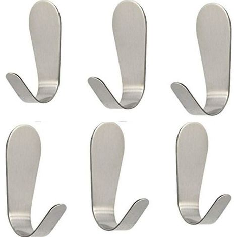6 Patere Salle Bain Adhesifs Inox 304, Crochets Muraux Collants Resistant (1/4)