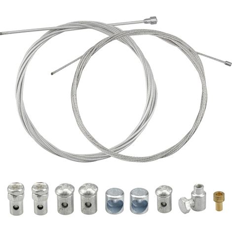 2 Mètres Câble de Gaz Accélérateur Argent Câble D'accélérateur Câble d'embrayage Ø2mm Universel avec Serre Câble pour Moto Tondeuse Quad (1/5)