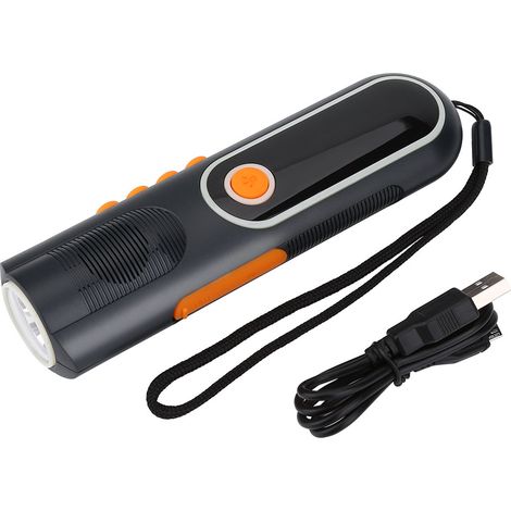 Lampe Torche À Manivelle - Radio AM/FM - Chargeur Téléphone D'Urgence - LED Puissante - Pour Camping et Situations d'Urgence - 1 Pièce (1/5)